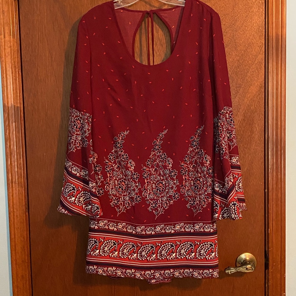 Long sleeve light dress; size small